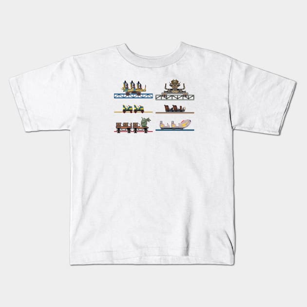 Phantasialand Coaster Cars Kids T-Shirt by CoasterMerch